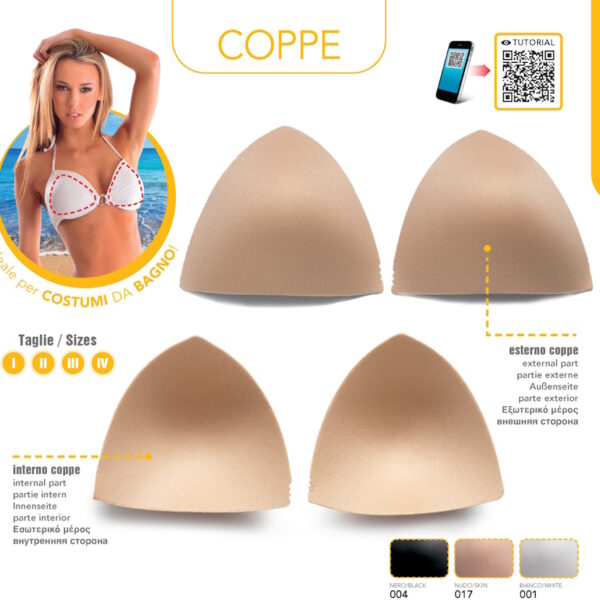 COPPE LIGHT PER COSTUMI DA BAGNO MODELLO TRIANGOLO 197